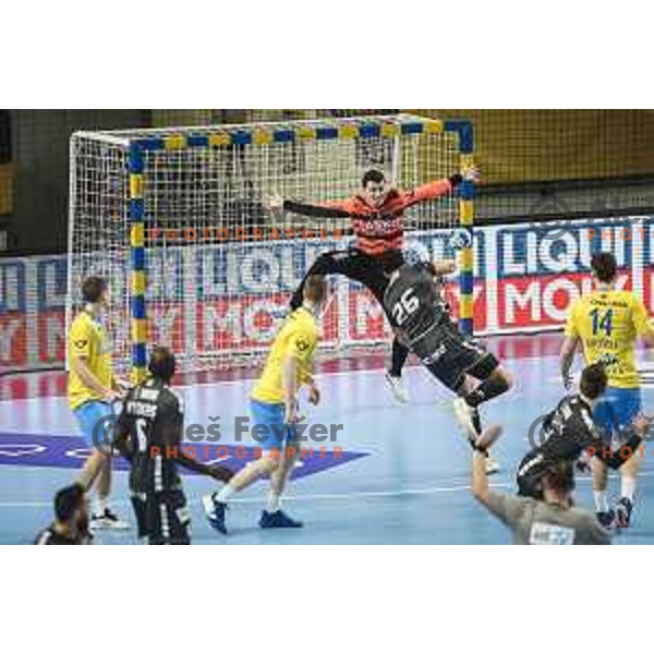 Filip Ivic in action during EHF Champions League handball match between Celje Pivovarna Lasko and Nantes in Zlatorog Arena in Celje, Slovenia on November 25, 2020