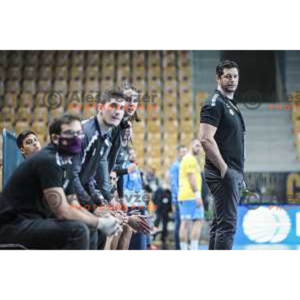 Alberto Entrerrios Rodriguez, head coach of Nantes in action during EHF Champions League handball match between Celje Pivovarna Lasko and Nantes in Zlatorog Arena in Celje, Slovenia on November 25, 2020