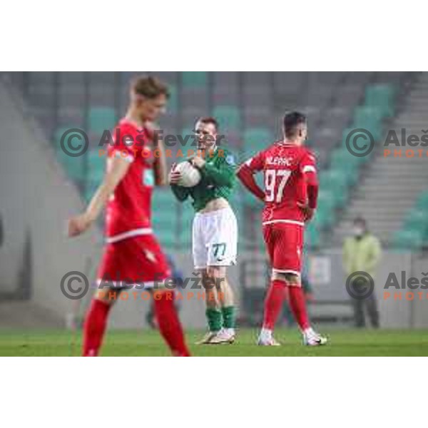 Djordje Ivanovic in action during Prva Liga Telekom Slovenije 2002-2021 football match between Olimpija and Aluminij in SRC Stozice, Ljubljana, Slovenia on November 26, 2020