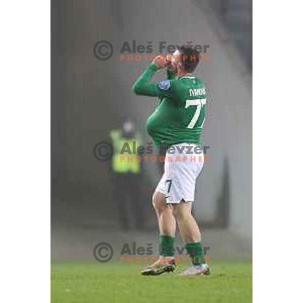 Djordje Ivanovic in action during Prva Liga Telekom Slovenije 2002-2021 football match between Olimpija and Aluminij in SRC Stozice, Ljubljana, Slovenia on November 26, 2020