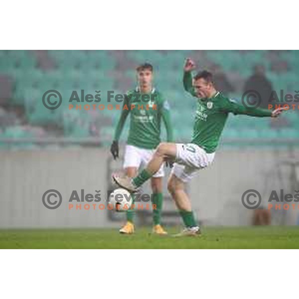 Djordje Ivanovic in action during Prva Liga Telekom Slovenije 2002-2021 football match between Olimpija and Aluminij in SRC Stozice, Ljubljana, Slovenia on November 26, 2020