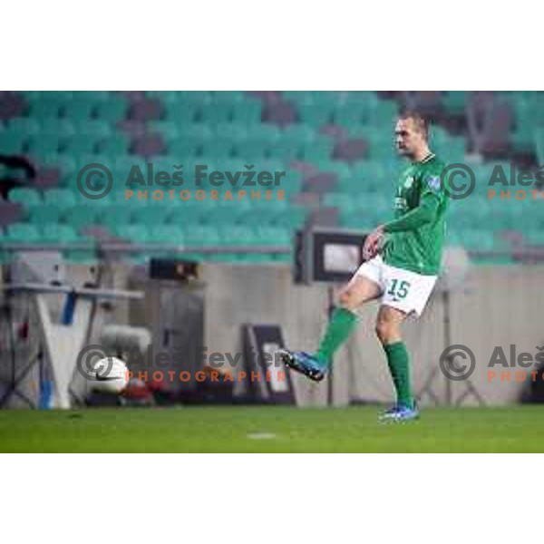 Goran Milovic in action during Prva Liga Telekom Slovenije 2002-2021 football match between Olimpija and Aluminij in SRC Stozice, Ljubljana, Slovenia on November 26, 2020