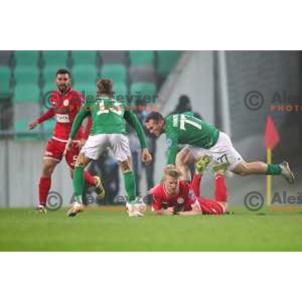 in action during Prva Liga Telekom Slovenije 2002-2021 football match between Olimpija and Aluminij in SRC Stozice, Ljubljana, Slovenia on November 26, 2020
