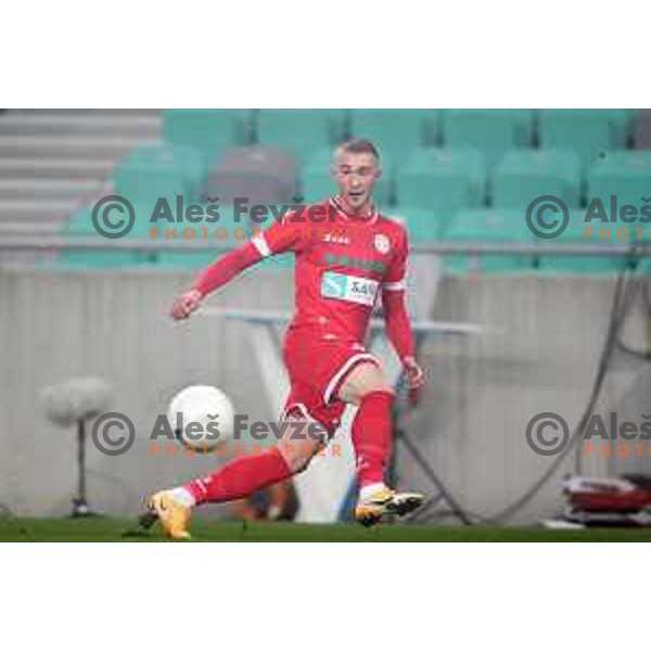 in action during Prva Liga Telekom Slovenije 2002-2021 football match between Olimpija and Aluminij in SRC Stozice, Ljubljana, Slovenia on November 26, 2020