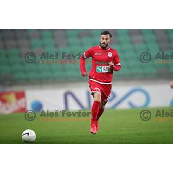Nemanja Jaksic in action during Prva Liga Telekom Slovenije 2002-2021 football match between Olimpija and Aluminij in SRC Stozice, Ljubljana, Slovenia on November 26, 2020