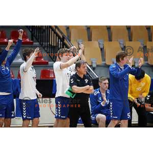 Bojan Cotar in action during 1.NLB league handball match between MRK Ljubljana and Riko Ribnica in Kodeljevo Hall, Ljubljana, Slovenia on November 28, 2020