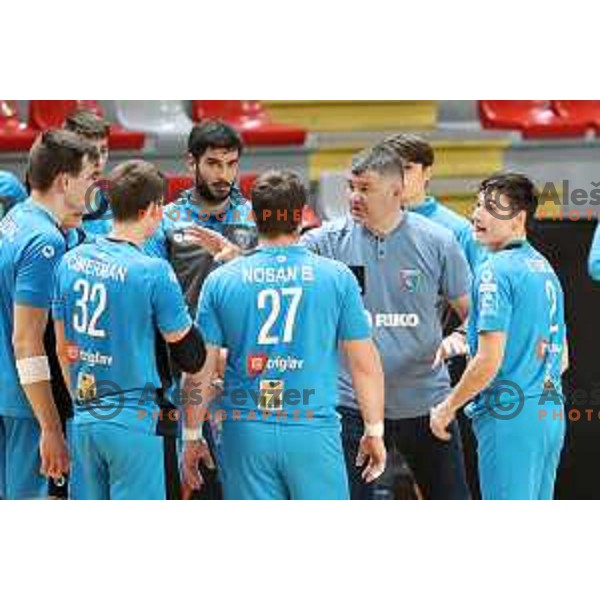 Gregor Cvijic, head coach of Riko Ribnica during 1.NLB league handball match between MRK Ljubljana and Riko Ribnica in Kodeljevo Hall, Ljubljana, Slovenia on November 28, 2020