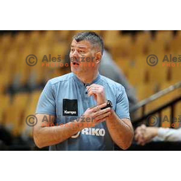 Gregor Cvijic, head coach of Riko Ribnica during 1.NLB league handball match between MRK Ljubljana and Riko Ribnica in Kodeljevo Hall, Ljubljana, Slovenia on November 28, 2020