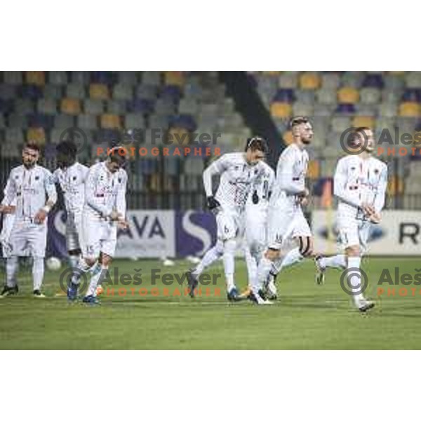 Mihael Briski, Mario Zebic, Klemen Nemanic and other players of Tabor in action during Prva liga Telekom Slovenije football match between Maribor and Tabor in Ljudski vrt, Maribor, Slovenia on November 28, 2020