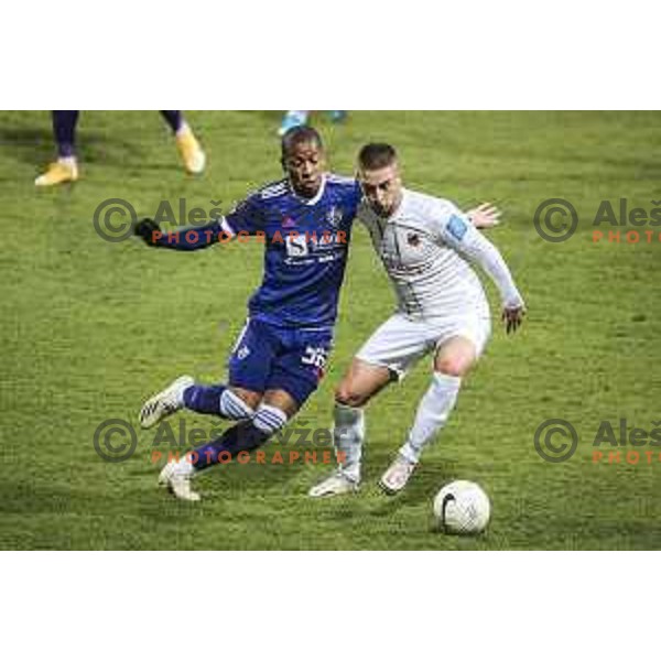 in action during Prva liga Telekom Slovenije football match between Maribor and Tabor in Ljudski vrt, Maribor, Slovenia on November 28, 2020