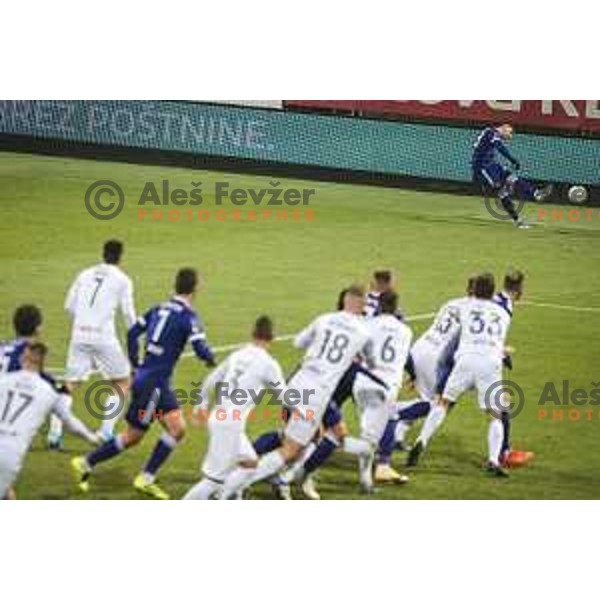 in action during Prva liga Telekom Slovenije football match between Maribor and Tabor in Ljudski vrt, Maribor, Slovenia on November 28, 2020