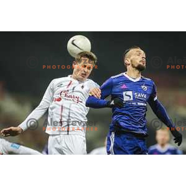 Jasmin Mesanovic in action during Prva liga Telekom Slovenije football match between Maribor and Tabor in Ljudski vrt, Maribor, Slovenia on November 28, 2020
