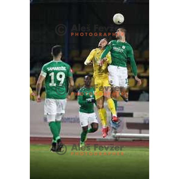 in action during Prva Liga Telekom Slovenije 2020-2021 football match between Domzale and Olimpija in Domzale, Slovenia on November 29, 2020