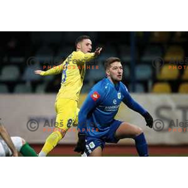 Tamar Svetlin scores and celebrates goal during Prva Liga Telekom Slovenije 2020-2021 football match between Domzale and Olimpija in Domzale, Slovenia on November 29, 2020