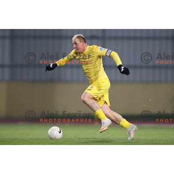 Senijad Ibricic in action during Prva Liga Telekom Slovenije 2020-2021 football match between Domzale and Olimpija in Domzale, Slovenia on November 29, 2020