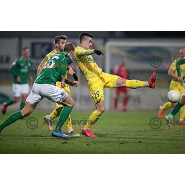 Arnel Jakupovic in action during Prva Liga Telekom Slovenije 2020-2021 football match between Domzale and Olimpija in Domzale, Slovenia on November 29, 2020