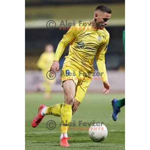 Dario Kolobaric in action during Prva Liga Telekom Slovenije 2020-2021 football match between Domzale and Olimpija in Domzale on November 29, 2020
