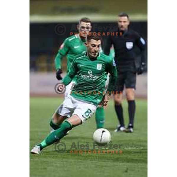 Mario Kvesic in action during Prva Liga Telekom Slovenije 2020-2021 football match between Domzale and Olimpija in Domzale on November 29, 2020