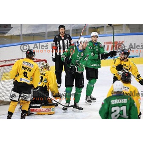 Miha Zajc of SZ Olimpija in action during Alps League ice-hockey match between SZ Olimpija and Pustertal in Ljubljana, Slovenia on December 1, 2020