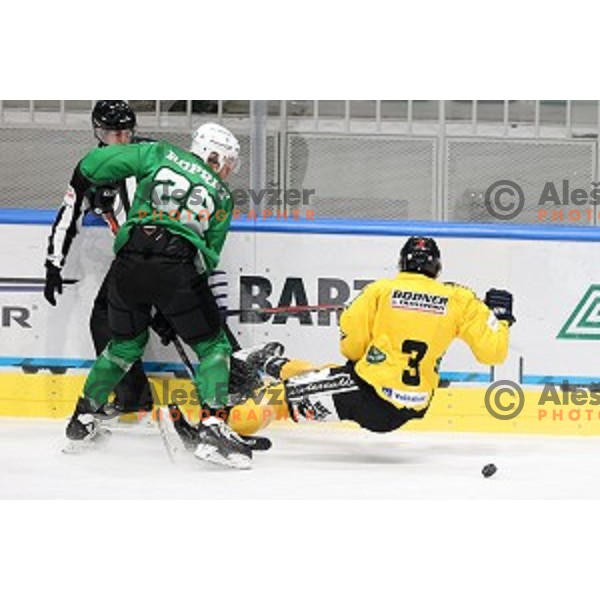 Anze Ropret of SZ Olimpija in action during Alps League ice-hockey match between SZ Olimpija and Pustertal in Ljubljana, Slovenia on December 1, 2020