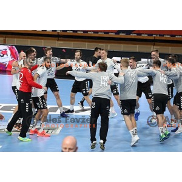 Aleksander Tomic in action during EHF European League Men 2020/21 handball match between Trimo Trebnje and Eurofarm Pelister in Ljubljana, Slovenia on December 1, 2020