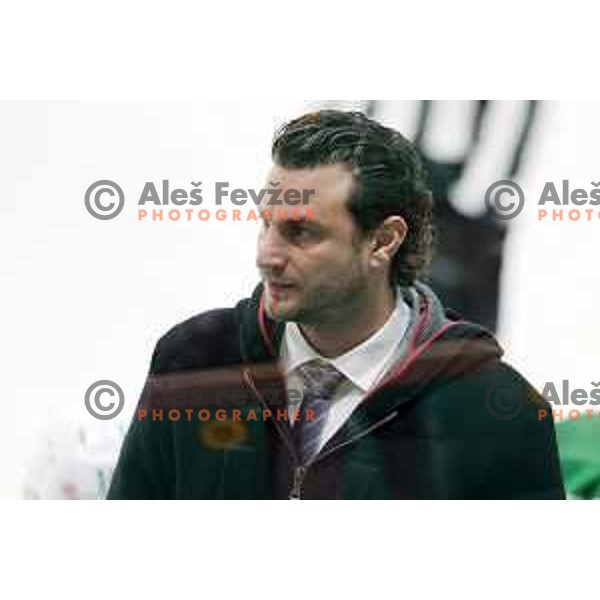 Gregor Poloncic, head coach of SZ Olimpija during Alps League ice-hockey match between SZ Olimpija and Pustertal in Ljubljana, Slovenia on December 1, 2020