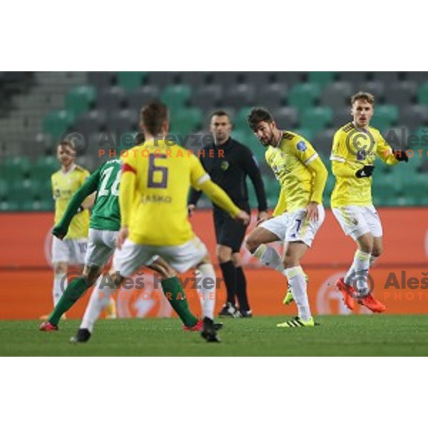 Rok Kronaveter in action during Prva Liga Telekom Slovenije 2020-2021 football match between Olimpija and Maribor in SRC Stozice, Ljubljana, Slovenia on December 3, 2020