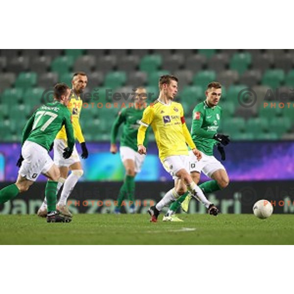 Aleks Pihler in action during Prva Liga Telekom Slovenije 2020-2021 football match between Olimpija and Maribor in SRC Stozice, Ljubljana, Slovenia on December 3, 2020