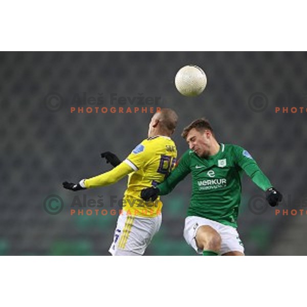 Luka Marin in action during Prva Liga Telekom Slovenije 2020-2021 football match between Olimpija and Maribor in SRC Stozice, Ljubljana, Slovenia on December 3, 2020