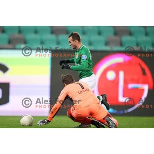 Djordje Ivanovic in action during Prva Liga Telekom Slovenije 2020-2021 football match between Olimpija and Maribor in SRC Stozice, Ljubljana, Slovenia on December 3, 2020