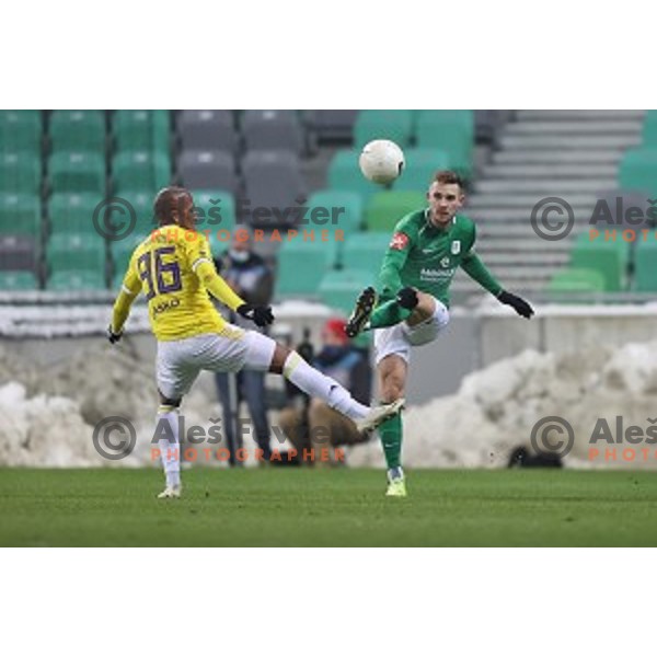 in action during Prva Liga Telekom Slovenije 2020-2021 football match between Olimpija and Maribor in SRC Stozice, Ljubljana, Slovenia on December 3, 2020