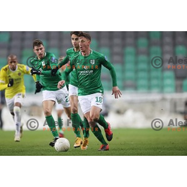 Andres Vombergar in action during Prva Liga Telekom Slovenije 2020-2021 football match between Olimpija and Maribor in SRC Stozice, Ljubljana, Slovenia on December 3, 2020
