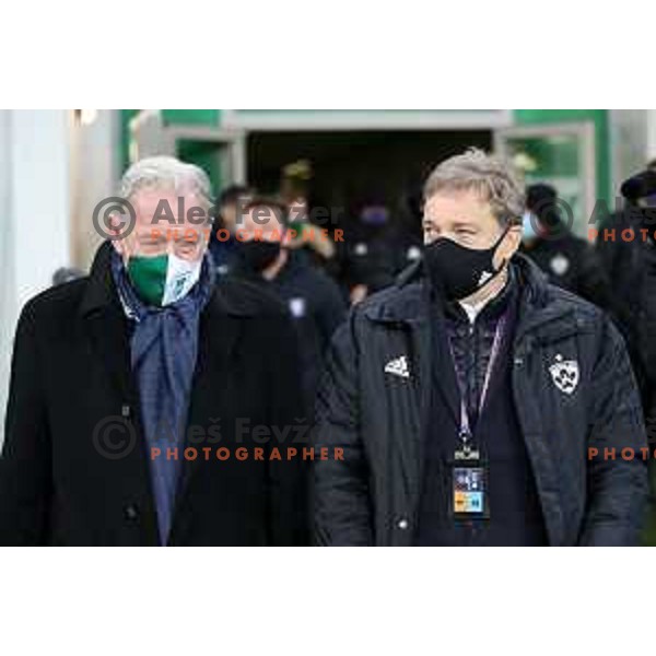 Milan Mandaric and Bojan Ban during Prva Liga Telekom Slovenije 2020-2021 football match between Olimpija and Maribor in SRC Stozice, Ljubljana, Slovenia on December 3, 2020