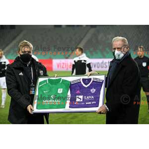 Bojan Ban and Milan Mandaric during Prva Liga Telekom Slovenije 2020-2021 football match between Olimpija and Maribor in SRC Stozice, Ljubljana, Slovenia on December 3, 2020