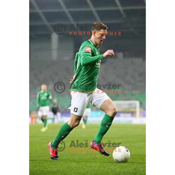 Andres Vombergar in action during Prva Liga Telekom Slovenije 2020-2021 football match between Olimpija and Maribor in SRC Stozice, Ljubljana, Slovenia on December 3, 2020