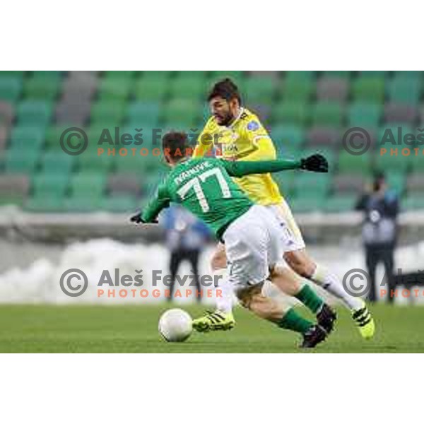 Rok Kronaveter in action during Prva Liga Telekom Slovenije 2020-2021 football match between Olimpija and Maribor in SRC Stozice, Ljubljana, Slovenia on December 3, 2020