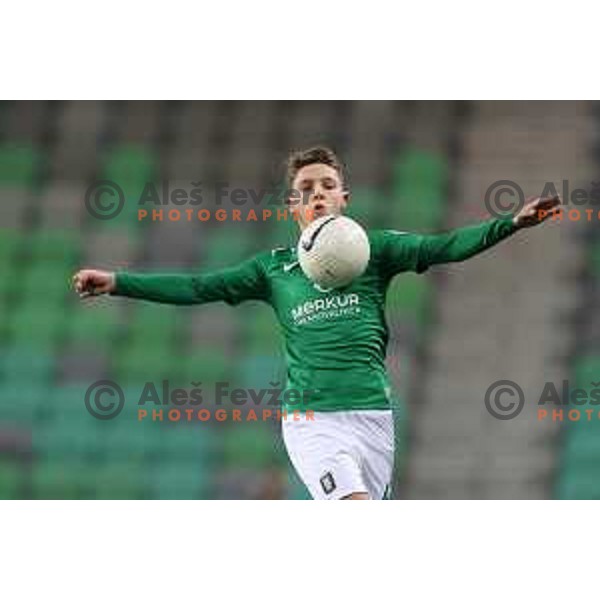 Michael Pavlovic in action during Prva Liga Telekom Slovenije 2020-2021 football match between Olimpija and Maribor in SRC Stozice, Ljubljana, Slovenia on December 3, 2020