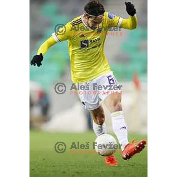 Ilija Martinovic in action during Prva Liga Telekom Slovenije 2020-2021 football match between Olimpija and Maribor in SRC Stozice, Ljubljana, Slovenia on December 3, 2020