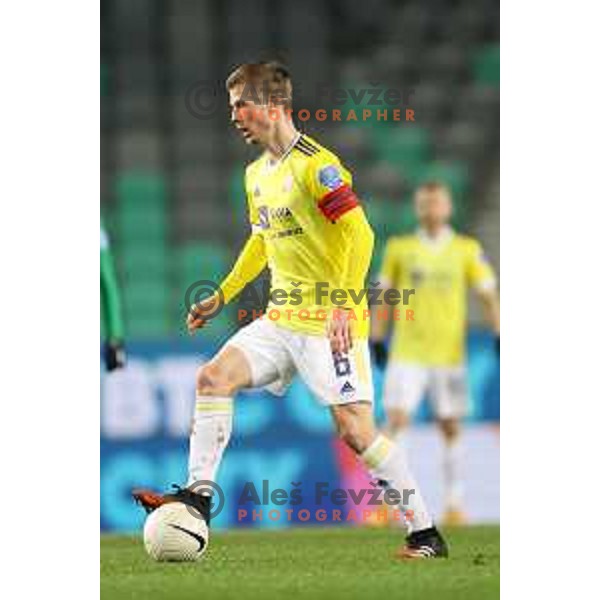 Aleks Pihler in action during Prva Liga Telekom Slovenije 2020-2021 football match between Olimpija and Maribor in SRC Stozice, Ljubljana, Slovenia on December 3, 2020