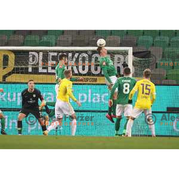 Andres Vombergar in action during Prva Liga Telekom Slovenije 2020-2021 football match between Olimpija and Maribor in SRC Stozice, Ljubljana, Slovenia on December 3, 2020