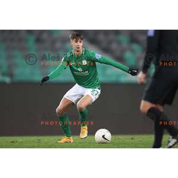 Mihail Caimacov in action during Prva Liga Telekom Slovenije 2020-2021 football match between Olimpija and Maribor in SRC Stozice, Ljubljana, Slovenia on December 3, 2020