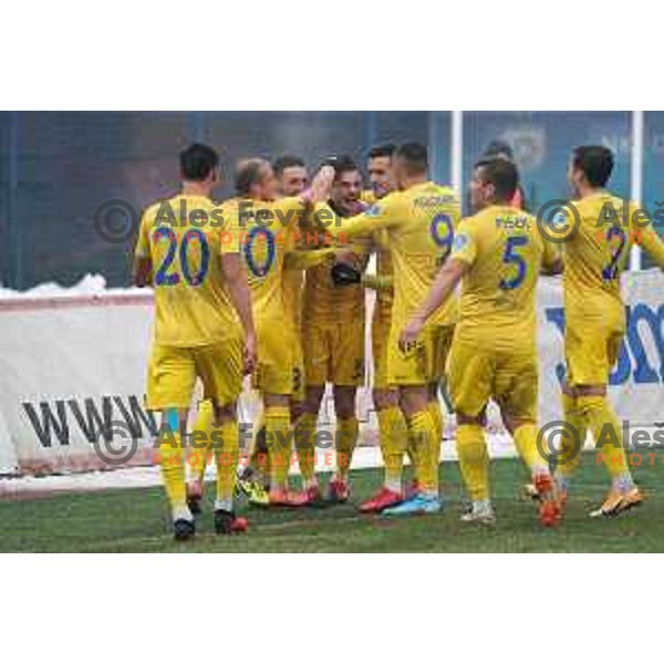 Gregor Sikosek celebrates goal during Prva Liga Telekom Slovenije 2020-2021 football match between Domzale and Koper in Domzale on December 5, 2020