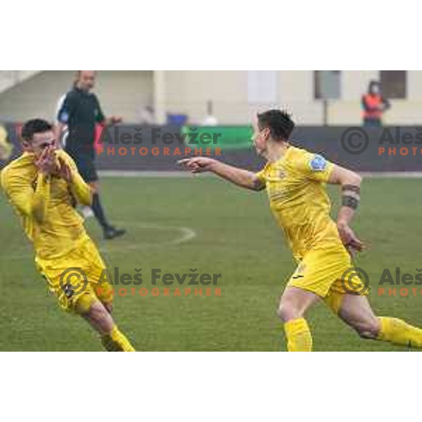 Gregor Sikosek celebrates goal during Prva Liga Telekom Slovenije 2020-2021 football match between Domzale and Koper in Domzale on December 5, 2020