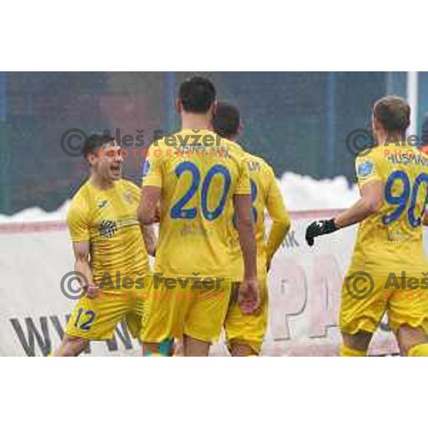 Gregor Sikosek celebrates goal during Prva Liga Telekom Slovenije 2020-2021 football match between Domzale and Koper in Domzale on December 5, 2020