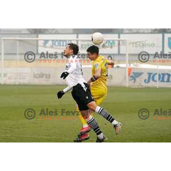 MAtej Palcic and Gregor Sikosek in action during Prva Liga Telekom Slovenije 2020-2021 football match between Domzale and Koper in Domzale on December 5, 2020