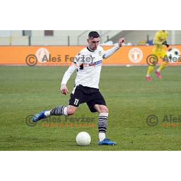 Nardin Mulahusejnovic in action during Prva Liga Telekom Slovenije 2020-2021 football match between Domzale and Koper in Domzale on December 5, 2020
