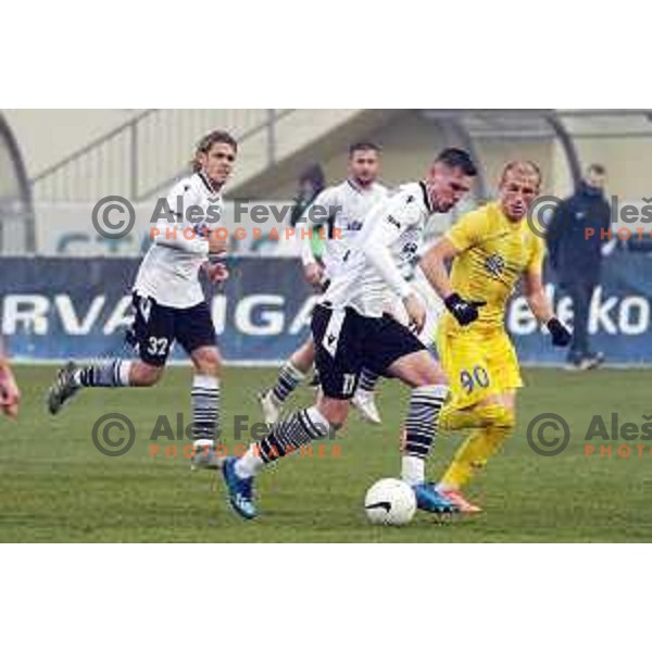 Nardin Mulahusejnovic and Zeni Husmani in action during Prva Liga Telekom Slovenije 2020-2021 football match between Domzale and Koper in Domzale on December 5, 2020