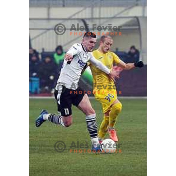Nardin Mulahusejnovic and Zeni Husmani in action during Prva Liga Telekom Slovenije 2020-2021 football match between Domzale and Koper in Domzale on December 5, 2020