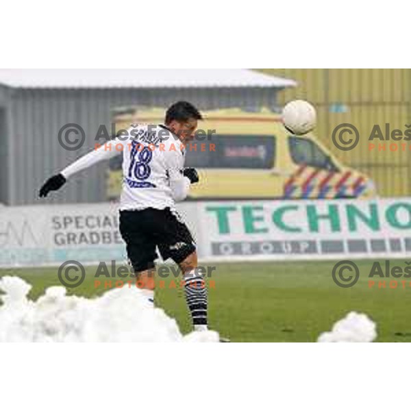 in action during Prva Liga Telekom Slovenije 2020-2021 football match between Domzale and Koper in Domzale on December 5, 2020