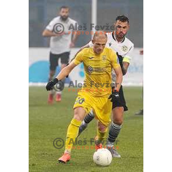 Zeni Husmani and Ivica Guberac in action during Prva Liga Telekom Slovenije 2020-2021 football match between Domzale and Koper in Domzale on December 5, 2020